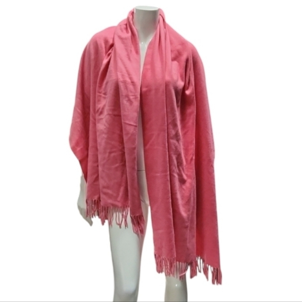 Dana Buchman Vibrant Pink Women's Fringe Detail Wrap